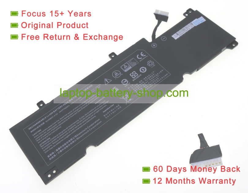 Schenker 4ICP7/60/57, NV40BAT-4 15.2V 3390mAh original batteries - Click Image to Close