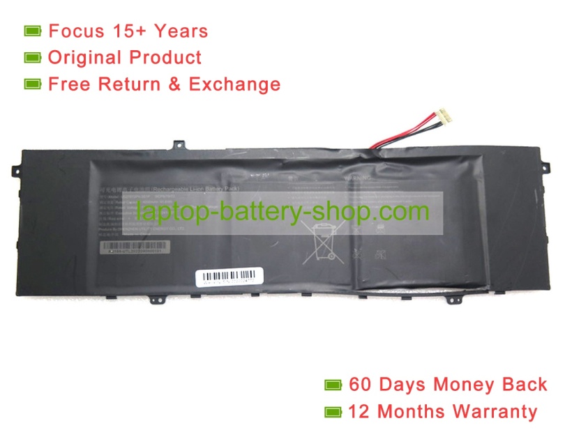 Rtdpart U527872PV-3S1P 11.4V 4000mAh original batteries - Click Image to Close