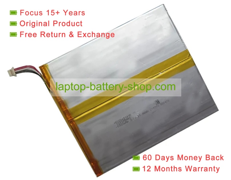 Rtdpart EU2662141P-1S2P, 2662141 3.7V 5800mAh original batteries - Click Image to Close