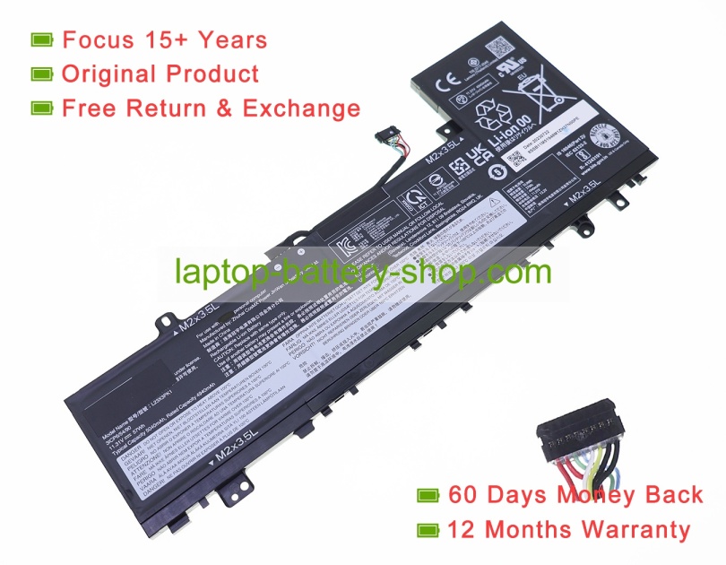 Lenovo 5B11M51942, 5B11M51947 11.31V 5039mAh original batteries - Click Image to Close