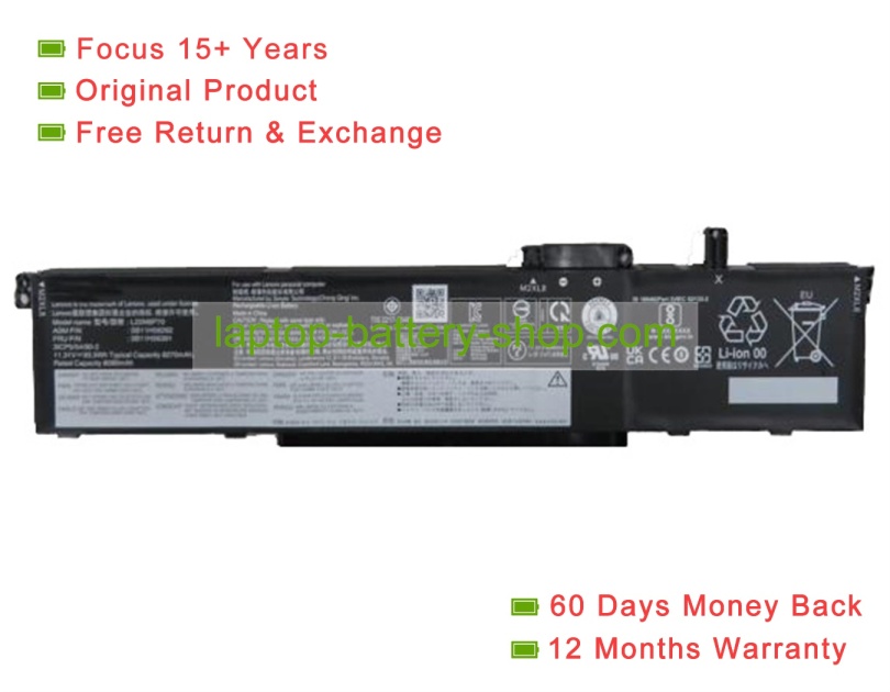 Lenovo L22C6P70, SB11H56292 11.31V 8136mAh original batteries - Click Image to Close