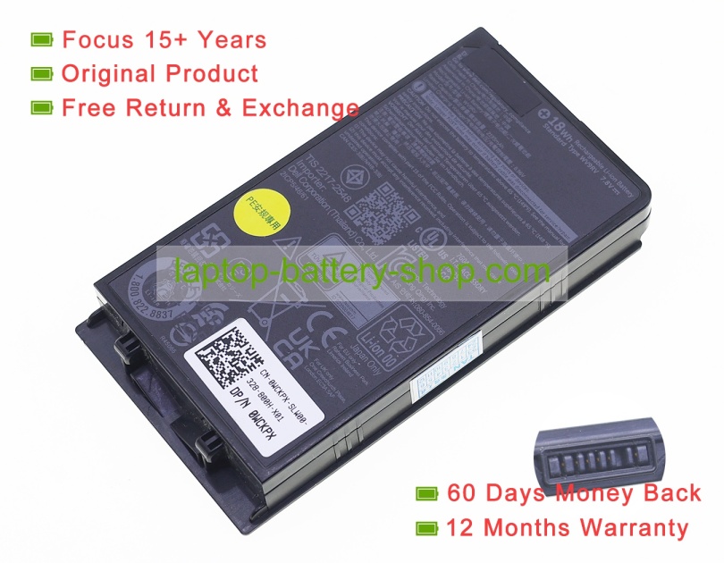 Dell WCKPX, WV9RV 7.8V 2195mAh original batteries - Click Image to Close
