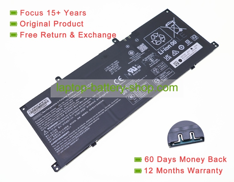 Hp HSTNN-AB1E, HSTNNN-AB1E 11.58V 4854mAh original batteries - Click Image to Close