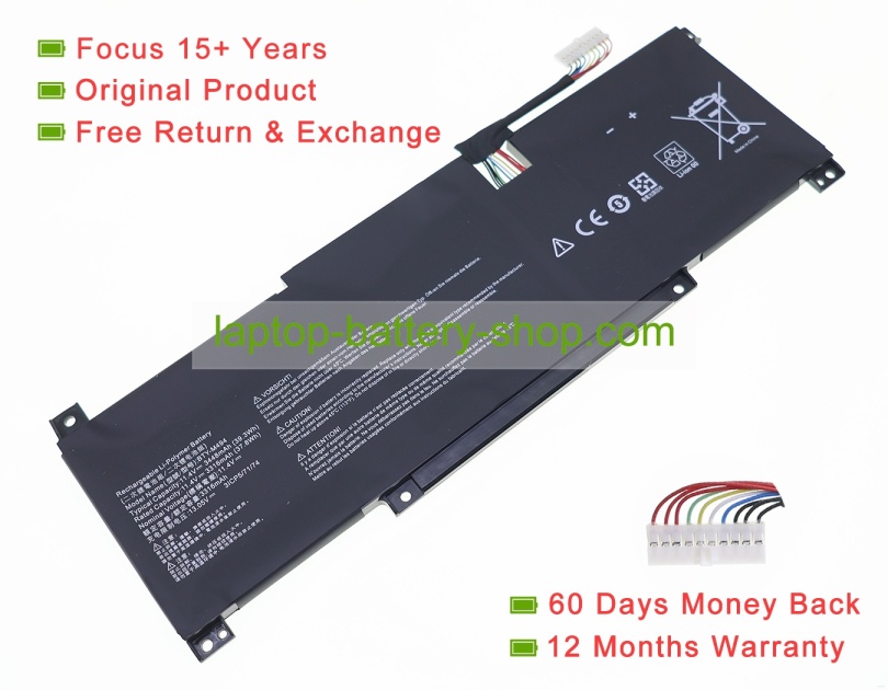 Msi BTY-M494 11.4V 3448mAh original batteries - Click Image to Close