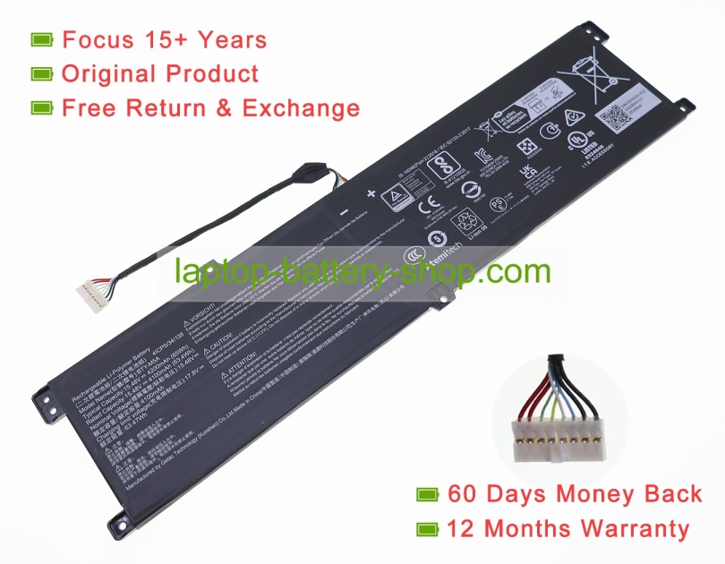 Msi BTY-M5A 15.48V 4200mAh original batteries - Click Image to Close