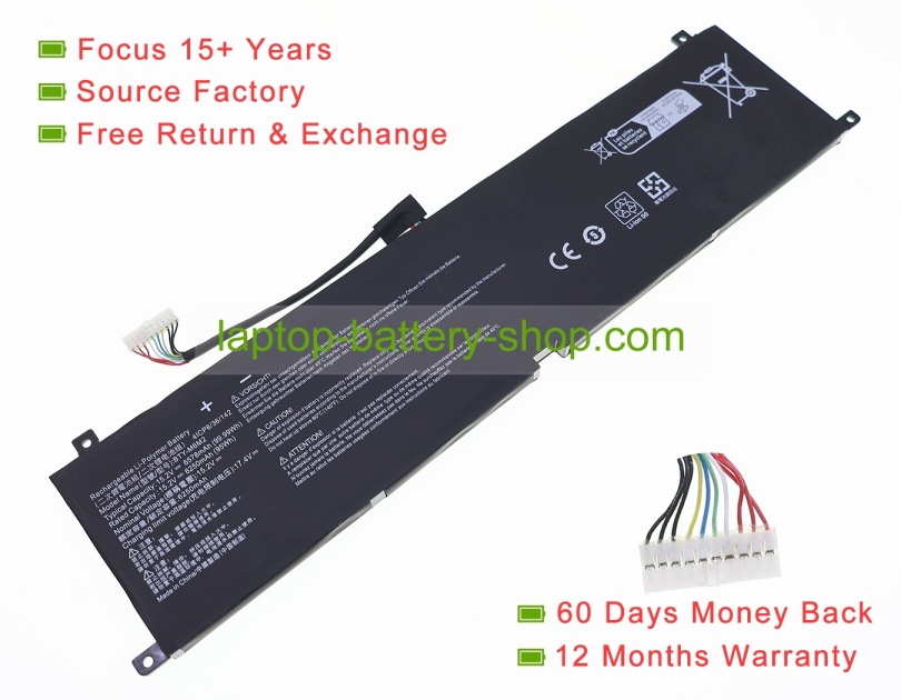 Msi BTY-M6M2 15.2V 6578mAh replacement batteries - Click Image to Close