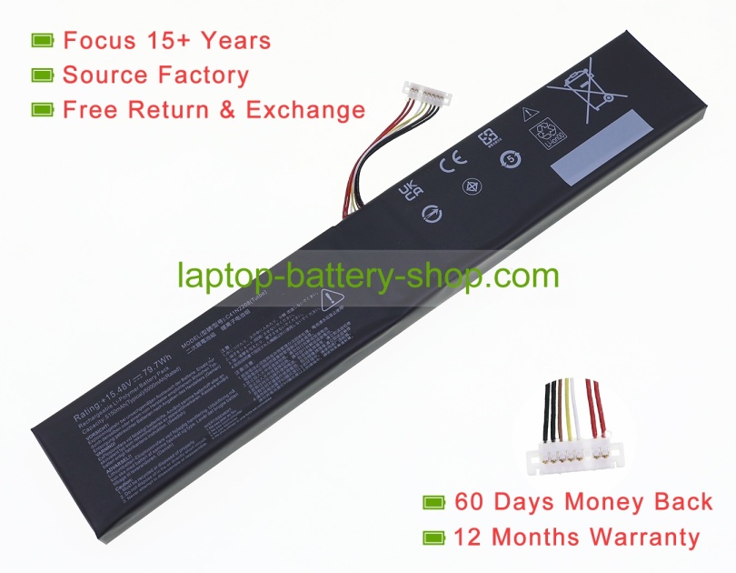 Asus C41N2208 15.48V 5150mAh replacement batteries - Click Image to Close