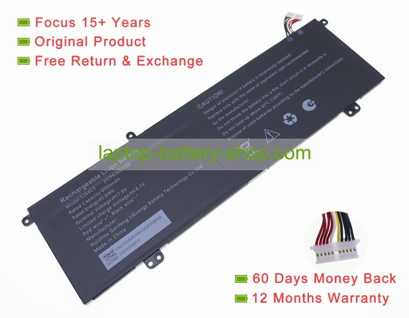Rtdpart 4570125-2S1P 7.6V 6000mAh original batteries - Click Image to Close