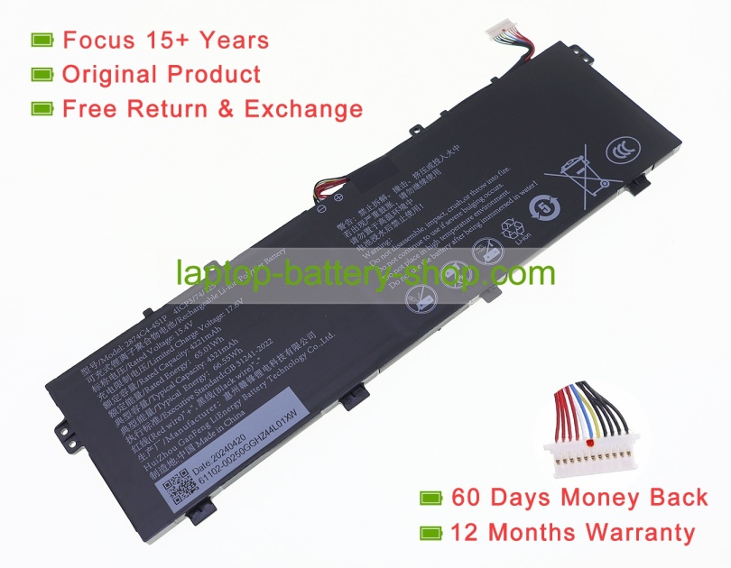 Other 2874C4-4S1P 15.4V 4221mAh original batteries - Click Image to Close