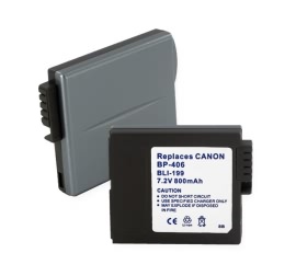 Canon BP-407, BP-412 7.4V 600mAh batteries