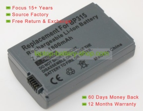 Canon BP-315, BP-310 7.4V 1500mAh replacement batteries