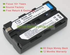 Sony NP-F550, NP-F330 7.2V 1850mAh replacement batteries