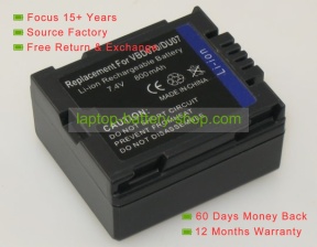 Panasonic CGR-DU06, CGA-DU07E/1B 7.2V 680mAh replacement batteries