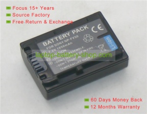 Sony NP-FV50, NP-FV30 7.2V 1050mAh replacement batteries