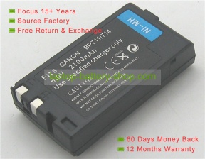 Canon BP-711, BP-E77 6V 2100mAh replacement batteries