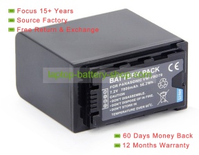 Panasonic VW-VBD78, AG-VBR118MC 7.2V 7800mAh replacement batteries