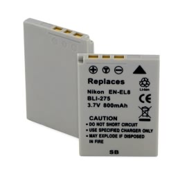 Nikon EN-EL8 3.7V 730mAh replacement batteries