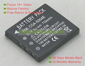 Panasonic CGA-S004, DMW-BCB7 3.7V 710mAh replacement batteries