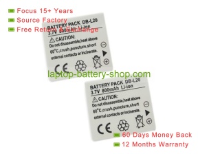 Sanyo DB-L20 3.7V 720mAh replacement batteries