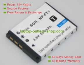 Sony NP-FT1 3.6V 680mAh replacement batteries