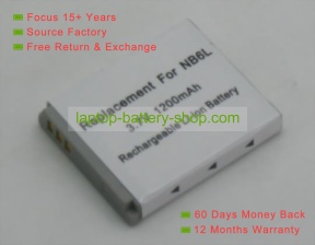 Canon NB-6L, NB-6LH 3.7V 1100mAh replacement batteries