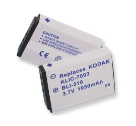 Kodak KLIC-7003 3.7V 900mAh batteries