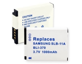 Samsung SLB-11A, SLB-11EP 3.7V 1000mAh replacement batteries