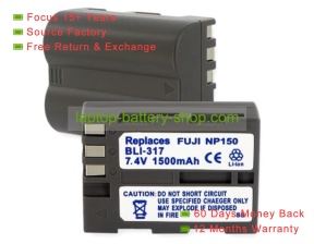 Fujifilm NP-150 7.4V 1500mAh replacement batteries