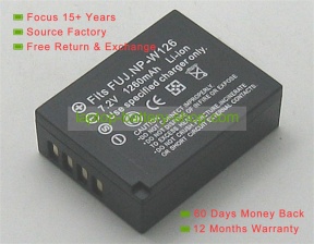 Fujifilm NP-W126, NP-W126S 7.4V 1200mAh replacement batteries