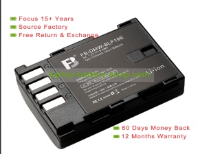 Panasonic DMW-BLF19, DMC-GH3 7.2V 1350mAh replacement batteries