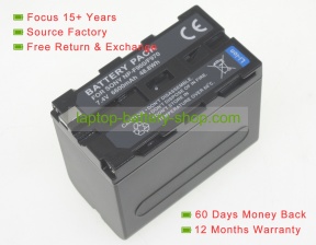 Sony NP-F950/B, NP-F930/B 7.2V 6600mAh replacement batteries
