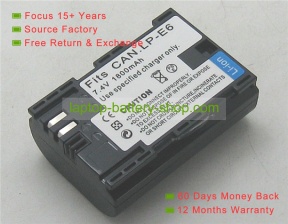 Canon LP-E6EOS, RP-BC003 7.2V 1800mAh replacement batteries