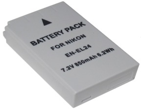 Nikon EN-EL24 7.2V 850mAh replacement batteries