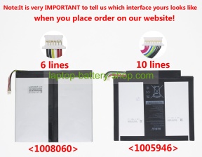 Mcnair MLP2678135-2P, MLP3276120-2P 3.85V 9100mAh original batteries