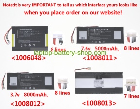 Yepo 369277-2S, 3390135 7.4V 5500mAh replacement batteries