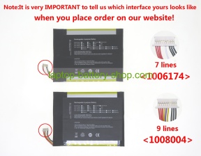 Teclast 32100165, XDS3250154 7.6V 5000mAh replacement batteries