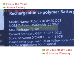 Prestigio PL5267103P 2S 7.4V 3500mAh replacement batteries