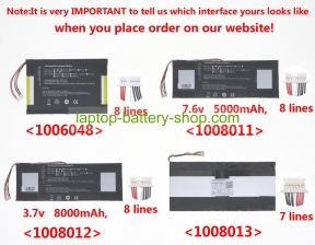 Yepo 3790145 7.6V 5500mAh replacement batteries