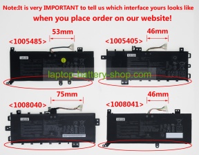 Asus B21Bn2H, B21N1818-3 7.3V or 7.6V 4110mAh original batteries