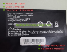 Rtdpart S31 7.6V 6000mAh original batteries