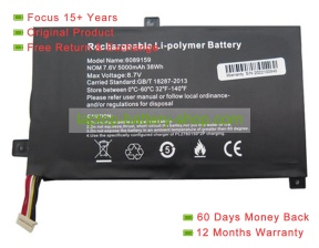 Rtdpart 6089159 7.6V 5000mAh original batteries
