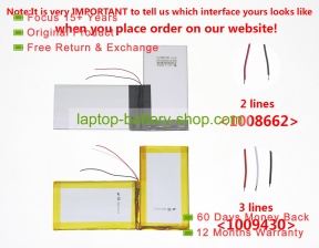 Rtdpart 2766122, U2766122PV-2P 3.8V 6000mAh original batteries