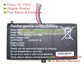 Rtdpart GSP625272, 625272 11.1V 3400mAh original batteries